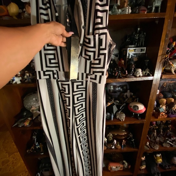Large size black and white jumpsuit - Picture 2 of 2